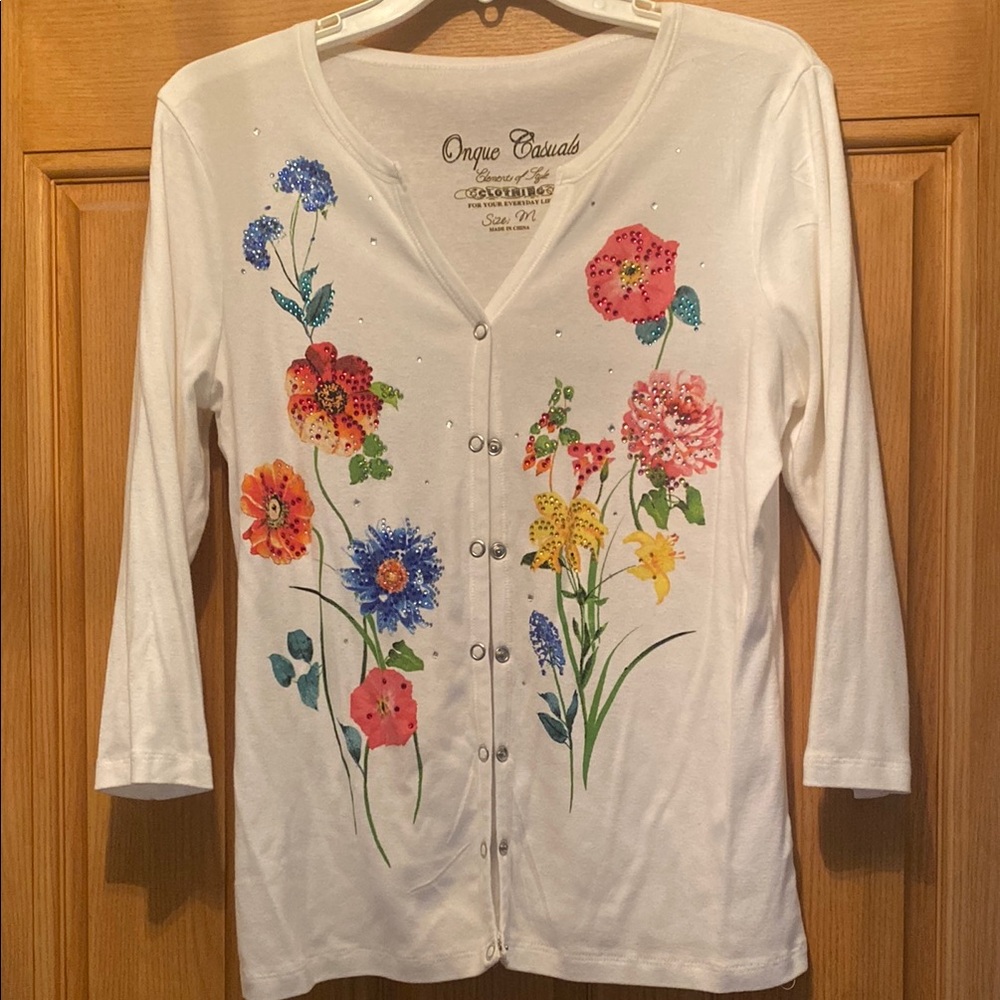 Onque Casuals multi colored sparkle top/cardigan/layering piece